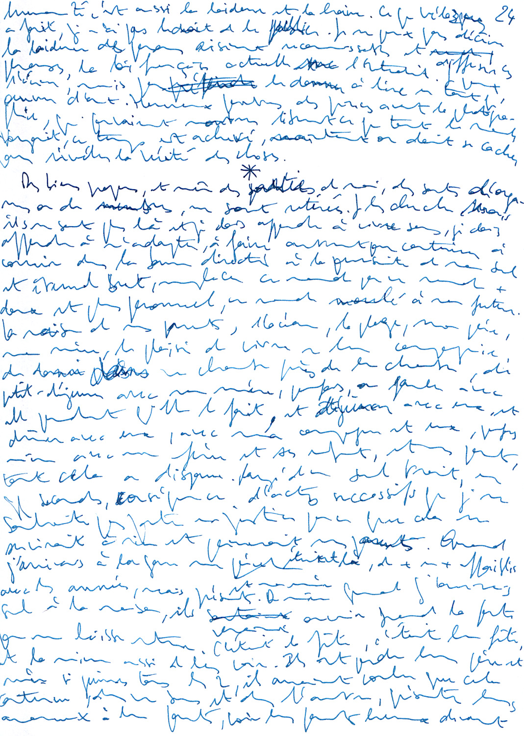 Manuscrit autographe,
                              2021