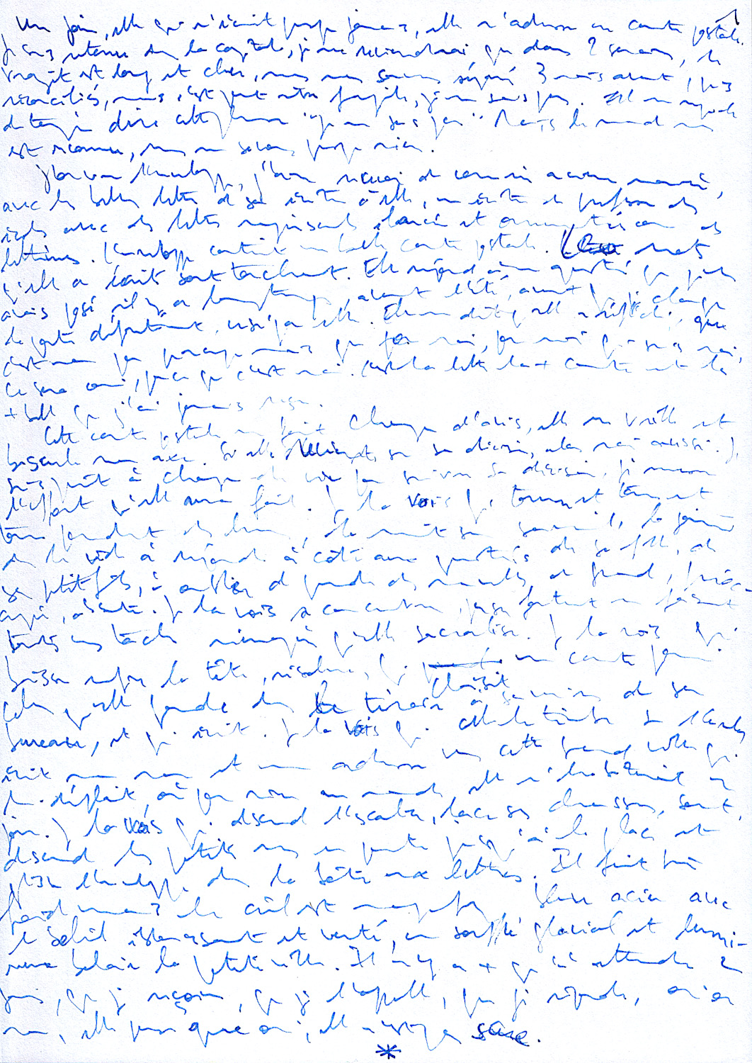 Manuscrit autographe,
                              2009